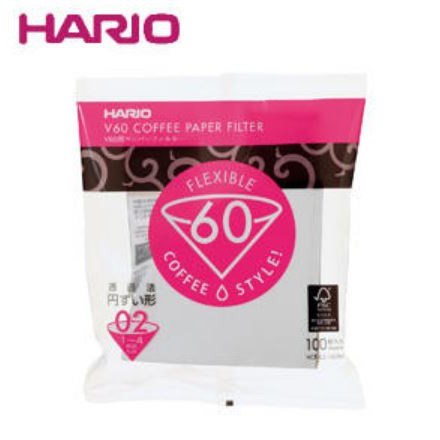 獵豆工坊 HARIO V60 日本酵素漂白 V型/錐形濾紙  1-2人份/ 2-4人份