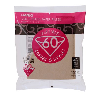 獵豆工坊  HARIO V60 日本無漂白 V型/錐形濾紙  1-2人份/ 2-4人份