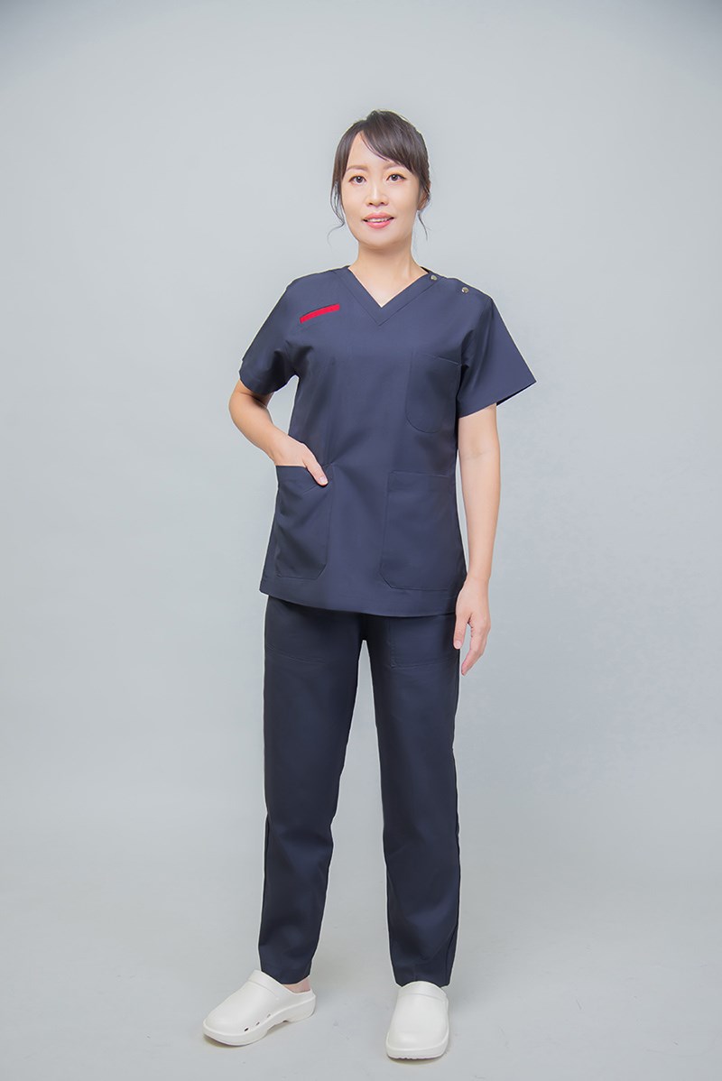 8625 V字領刷手衣-女款