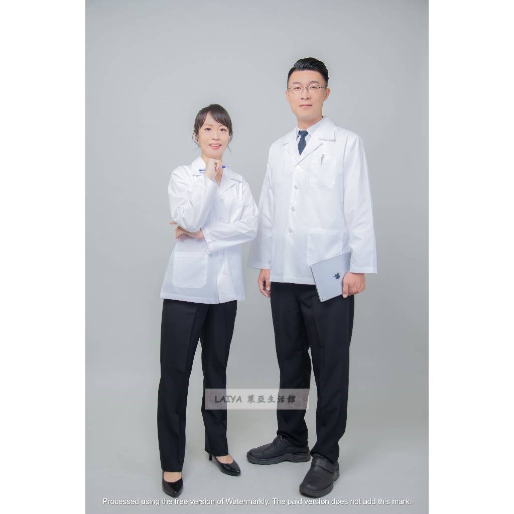診療服-半身長袖-TC布  