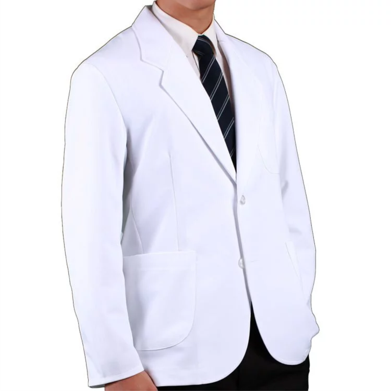 西裝領 男醫師服-1303-針織布 