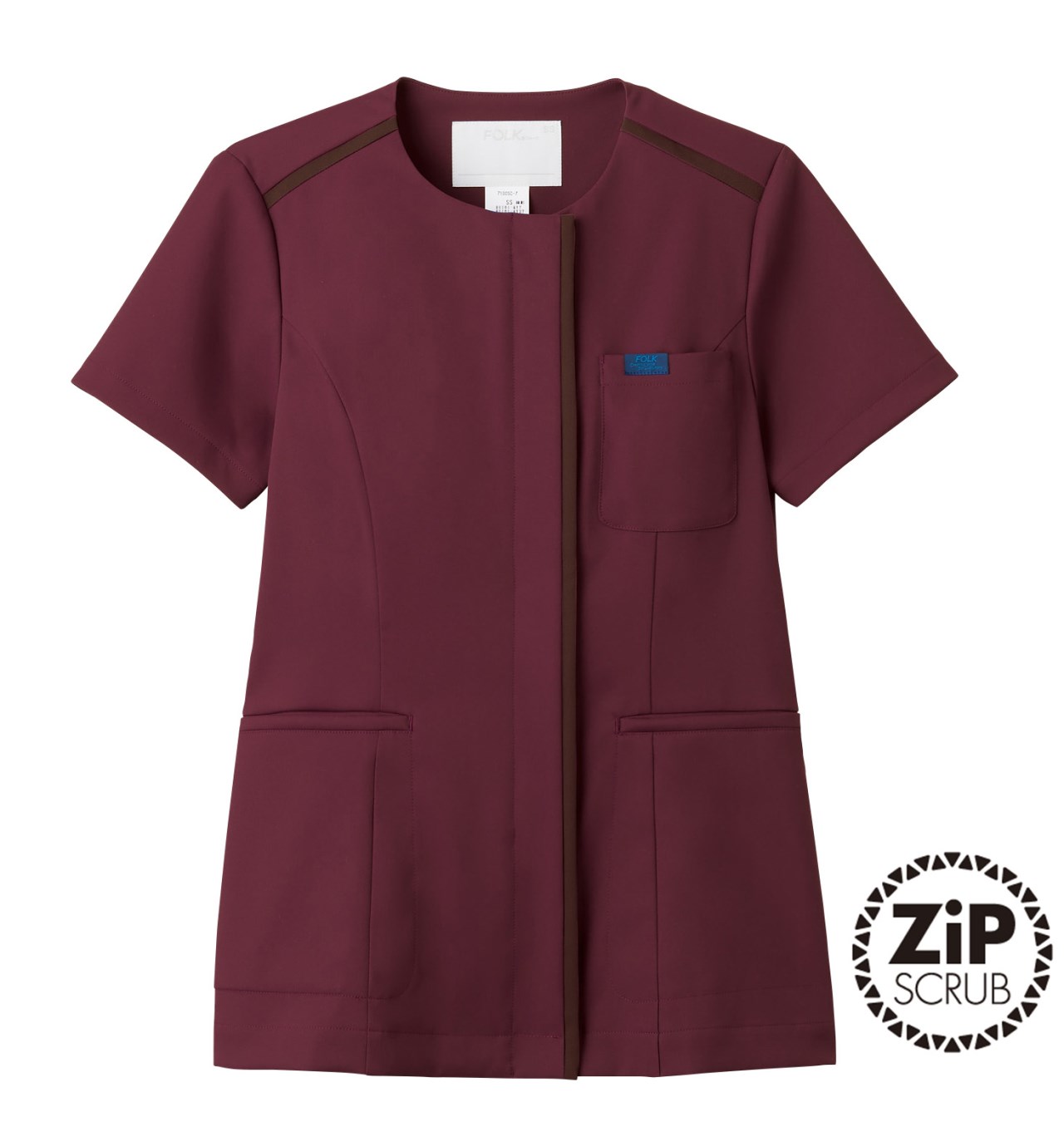 7100SC 男女通用款簡約圓領刷手服