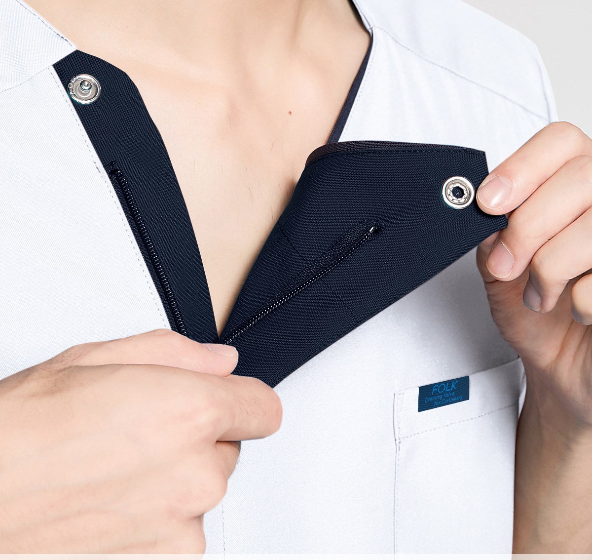 7053SC 男款拉鍊式刷手服