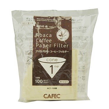 獵豆工坊 CAFEC V01 V02 錐形 咖啡 濾紙1-2人 2-4人 Abaca紙質 無漂白 (100入/1包)