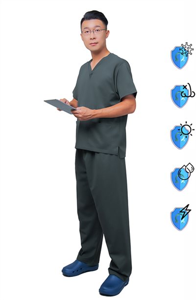 3239 吸濕排汗布 刷手服-男款